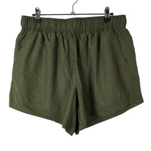 Athletic Works Olive Green Pull On Athletic Running Shorts L